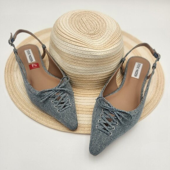 Steve Madden NEW Reyanne Corsetted Slingback Mule Size 7 1/2 - Picture 6 of 9